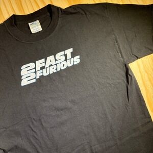 M&O Knits Unisex 2 Fast 2 Furious Movie Promo Quote Graphic Tee Black Size XL